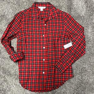 OLD NAVY Women's Classic Flannel Tartan Plaid Shirt Relaxed Fit Size XS- NWT